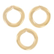 Anillos abiertos 3,8x0,7 mm chapados en oro de 3 micras x4