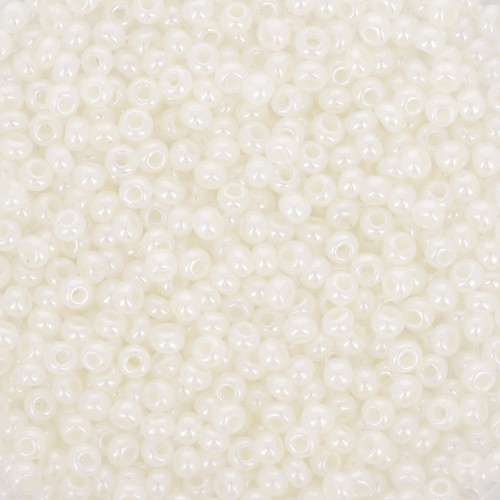 Cuentas de Rocalla Preciosa 11/0 2 mm - Blanco alabastro x20 g