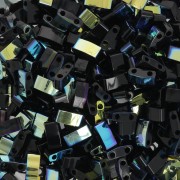 Miyuki Cuentas Miyuki Half Tila 5x2.3x1.9mm HTL-4555 - Jet AB x10g|raw }}