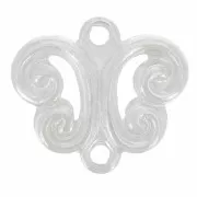 Dijes 2 anillas plateados 8 mm x10