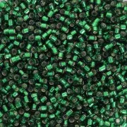 Miyuki Delica 11/0 DB0148 - Verde bosque con ribete plateado x 100 g