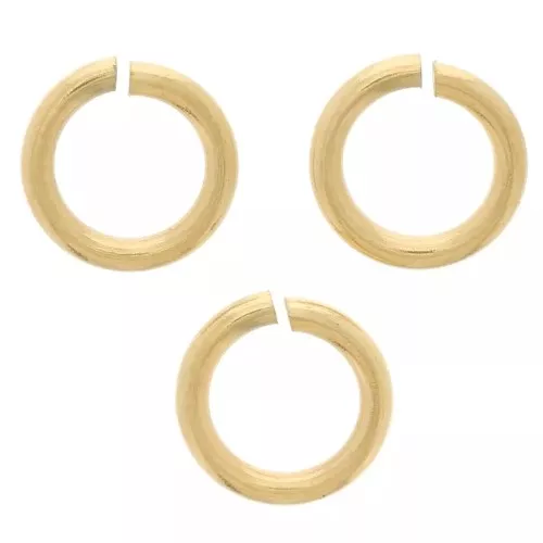 Anillas abiertas 5x0,8 mm de acero inoxidable 316L Dorado x50