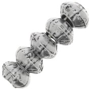 Rondel metal 7x4 mm plateado antiguo x10