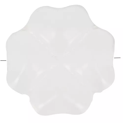 Cuenta de trébol de cristal de 10 mm - Blanca x4