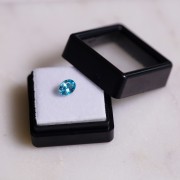 Circón Azul Ovalado 6.8x5 mm - 0.97 cts