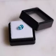 Circón Azul Ovalado 6.8x5 mm - 0.97 cts