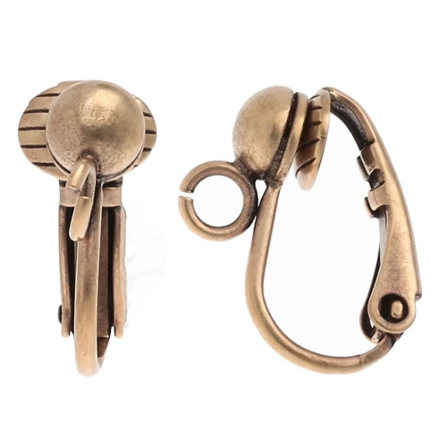 Pinzas esféricas de 15x5 mm con anilla abierta - Bronce x2