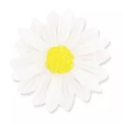 Cabujón margarita de resina26 mm Blanco