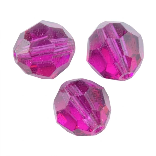Cuenta redonda PureCrystal 5000 8 mm - Fucsia x1
