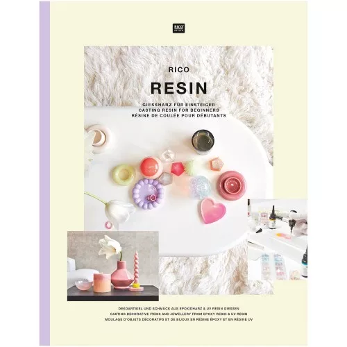 Libro Resina UV y epoxi para objetos de decoración y joyería - Rico Design x1