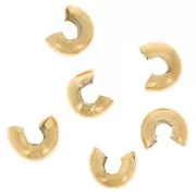 Tapanudos de perla de 4 mm - Acero inoxidable 304L Dorado x10