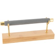 Joyero para anillos 8x19 cm - Bambú - Gris ante x1