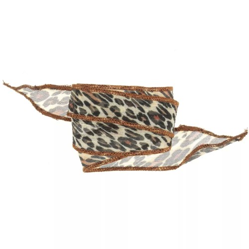 Cinta de seda de 25 mm - Leopardo x85cm