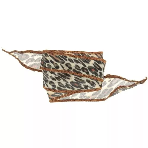 Cinta de seda de 25 mm - Leopardo x85cm