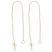 Pendientes de eslabón de cadena 45 + 55 mm Acero inoxidable 304L Doradox2|raw }}