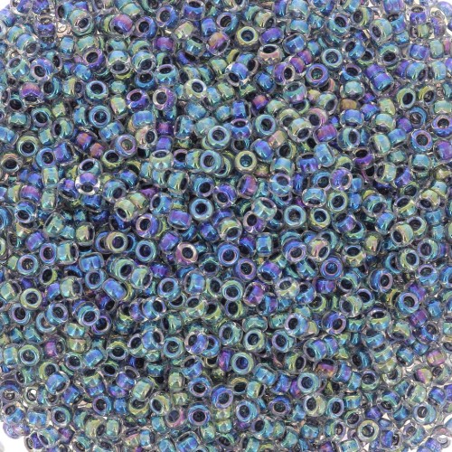 Rocalla Miyuki 15/0 283 - Crystal AB Black Lined x8g