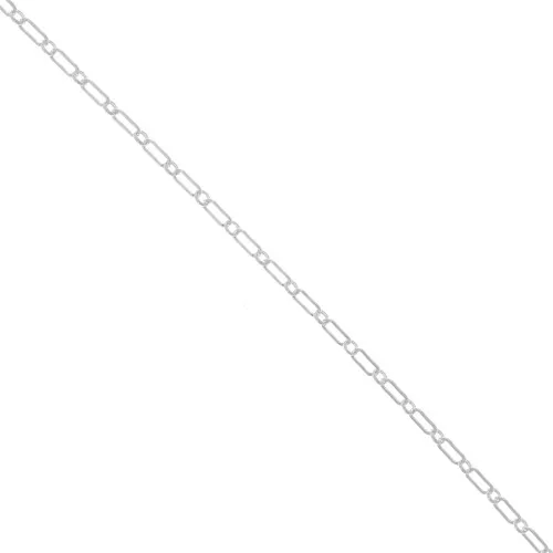 Cadena rectángulo alternado fantasía 3 mm - Plata 925 x50cm