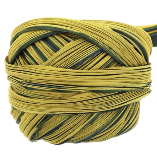 sarga de seda Shibori Indigo Gold x10cm