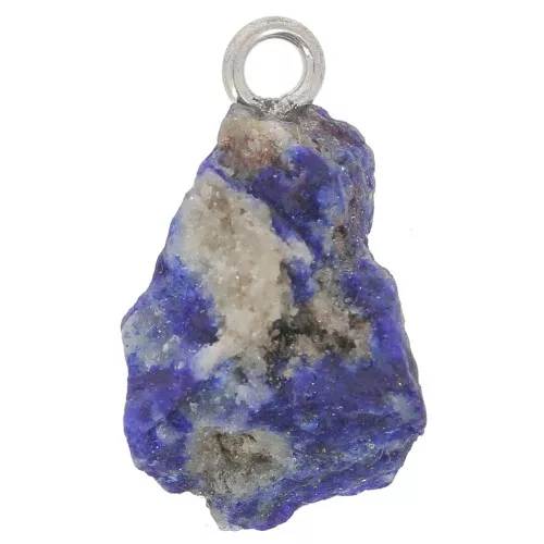 Colgante de piedra en bruto - Avril piedra de nacimiento - Plata 925 - Lapislázuli x1