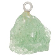 Colgante de piedra en bruto - Mai birthstone - Plata de ley 925 - Aventurina x1