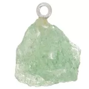 Colgante de piedra en bruto - Mai birthstone - Plata de ley 925 - Aventurina x1