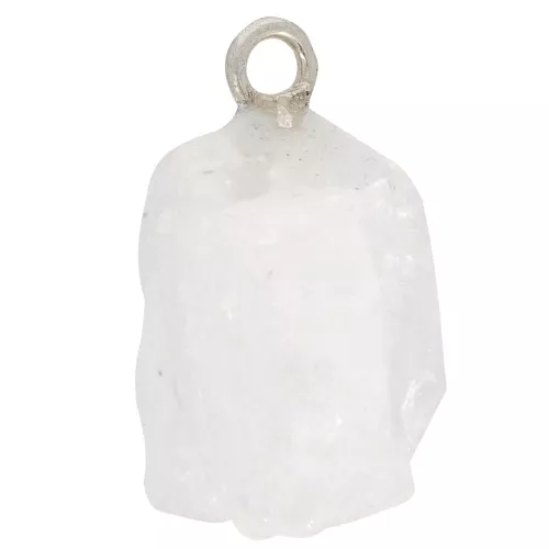 Colgante de piedra en bruto - piedra de nacimiento de junio - Plata de ley 925 - Piedra luna x1