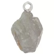 Colgante de piedra en bruto - piedra de nacimiento septiembre - Plata de ley 925 Labradorita x1