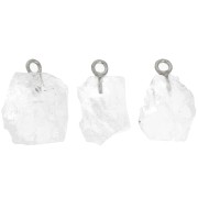 Colgante de piedra en bruto piedra de nacimiento Octubre Plata 925 Cristal de roca x1