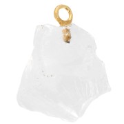 Colgante de piedra en bruto piedra de nacimiento Octubre Dorado Cristal de roca fino x1|raw }}