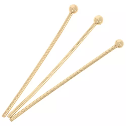 Clavos de cabeza esférica 25x0,9 mm dorados x25