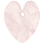 Colgante gema corazón plano 19x16 mm - Cuarzo Rosa x1|raw }}