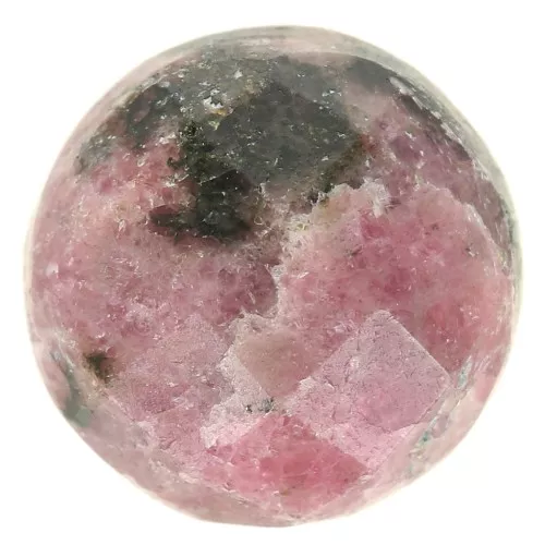 Cabujón redondo facetado de piedra preciosa de 10 mm - Rodonita x1