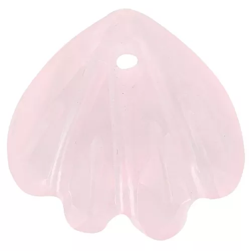 Gema lentejuela concha 12 mm - Cuarzo Rosa x1