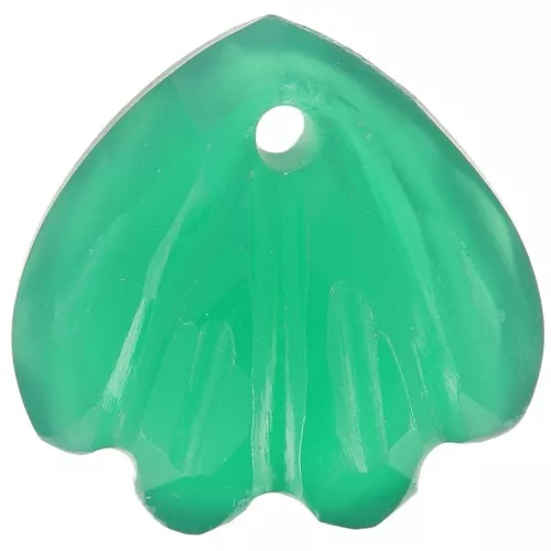Lentejuela de concha de 12 mm en gema de color - Ónix verde x1