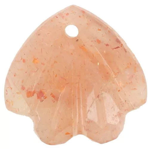 Gema lentejuela concha 12 mm - Piedra luna melocotón x1