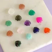 12 mm lentejuela de concha de piedra preciosa - imitación Cornalina x1