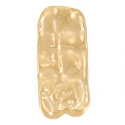 Colgantes rectangulares martillados 33x15 mm - Acero inoxidable 304L dorado x2