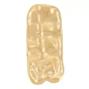 Colgantes rectangulares martillados 33x15 mm - Acero inoxidable 304L dorado x2