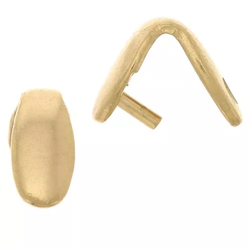 Cierres colgantes 7x3 mm - Acero inoxidable 304L Dorado x5