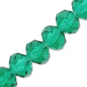 Redondas planas facetadas 6x5 mm Emerald x41cm|raw }}