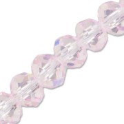 Redondas planas facetadas 6x4 mm Light Rose x40cm|raw }}