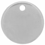 Lentejuelas redondas de 12 mm - medalla para grabar - acero inoxidable 303L x4