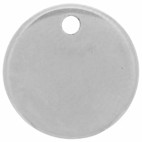 Lentejuelas redondas de 12 mm - medalla para grabar - acero inoxidable 303L x4