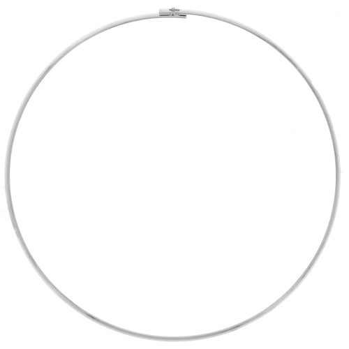 Gargantilla de torsión rígida plana 3,5 mm - Plateado x13,5cm