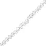 Cuentas redondas facetadas - redondas aplanadas de 4,5 x 4 mm - Cristal x 40 cm