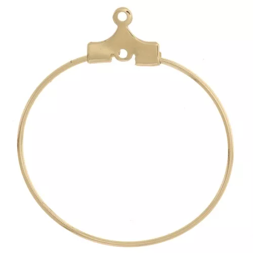 Soportes para pendientes - Aros para decorar 25mm - 1 agujero - Doradox2