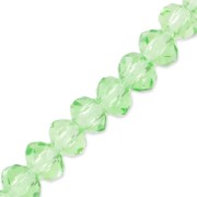 Redondas planas facetadas 4x3.5 mm Peridot x38cm|raw }}