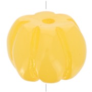 Cuenta calabaza 12 mm resina opaca - Amarillo x1