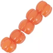 Cuenta calabaza 12 mm resina opaca - Coral x1