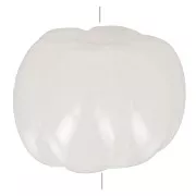 Cuenta calabaza 12 mm resina opaca - Blanco x1